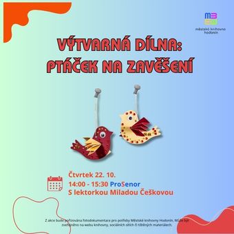 Výtvarná dílna v ProSenioru: Ptáček na zavěšení
